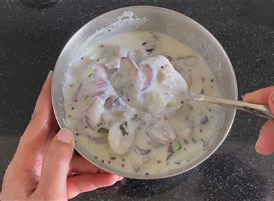 Badanekayi mosaru gojju recipe | How to make steamed brinjal curry ...