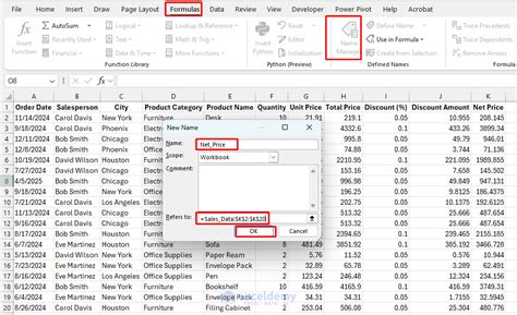 Image result for Using Named Ranges in Formulas