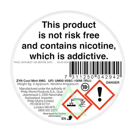 Buy ZYN COOL MINT Mini Strong Can - Strong Nicotine Pouches | UK