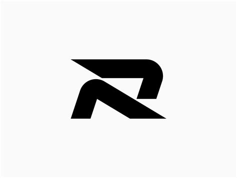 R Symbol Pictogram Logo Design with Grid
