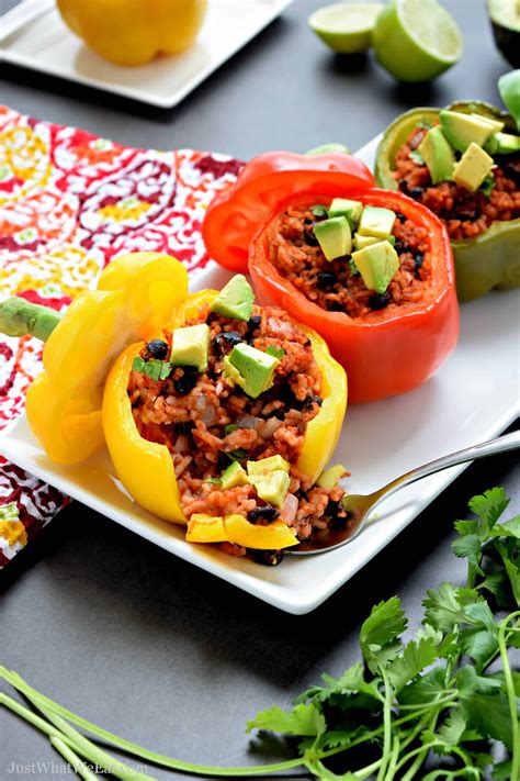 Healthy Stuffed Bell Peppers - Gluten Free, Vegan, Vegetarian
