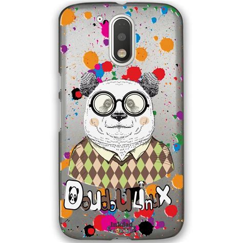 Inkdad Moto G4 / G4 Plus Geek Panda Printed Phone Cover & Case with ...