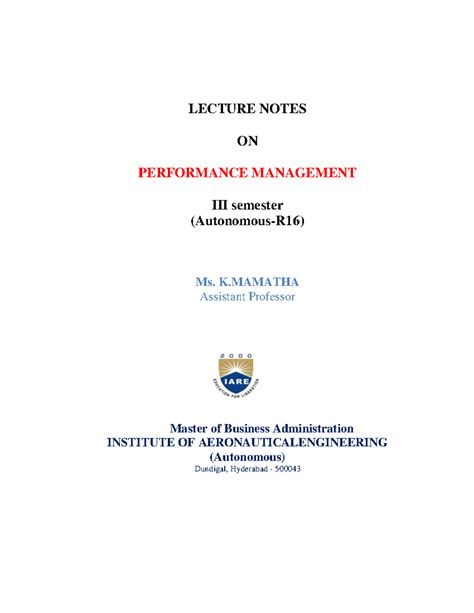 Performance Management Strategy Student Lecture 的图像结果