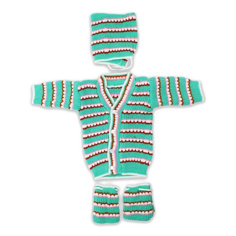 Buy Born Babies® Unisex Baby's Woollen Hand Knitted Bramble Stitch ...