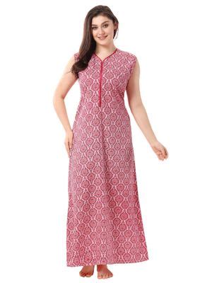 Buy PIU Womens Sleeveless Cotton Zipper PLUS Size Nighty Online