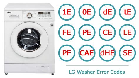 LG Front Load Washer Error Codes 的图像结果