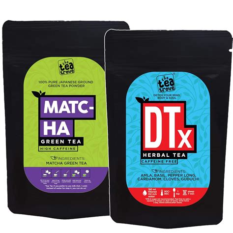 The Tea Trove 25 Day and Night Teatox -AM Matcha Green Tea Dtx Energy ...