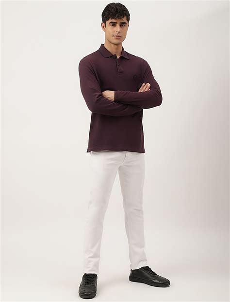 Buy Pure Cotton Textured Polo Collar T-shirt at Marks & Spencer