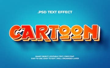 Cartoon effect text effects psd | Premium PSD