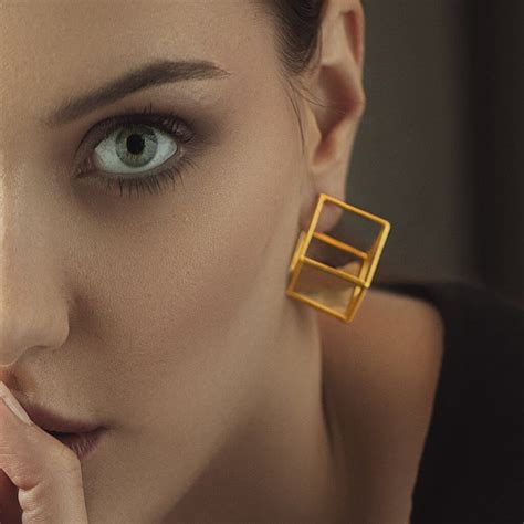 Obnoxious Cube | Women's Earrings | Sterling Silver | Saba Designs– SA ...