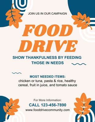 Free Food Drive Flyer Templates - Venngage