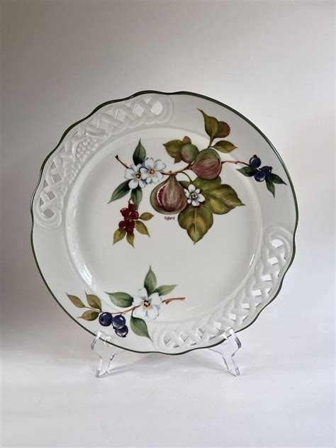 Vintage Brunelli Serving Plate, Made in Italy, Figs And Flower Design | eBay