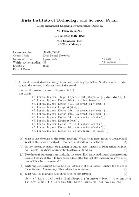 S2-22 EC2M - Birla Institute of Technology and Science, Pilani Work ...