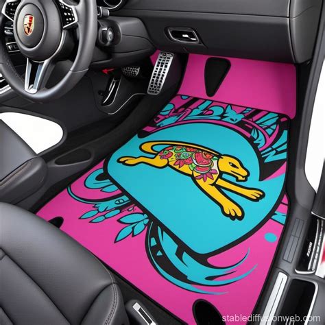 Fresh Colored Porsche Cayenne Floor Mats | Stable Diffusion Online