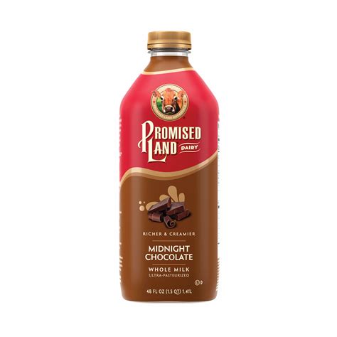 Promised Land Flavored Whole Milk with Calcium, Midnight Chocolate, 48 ...
