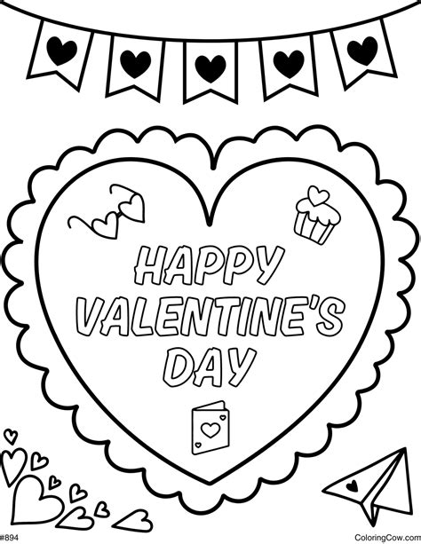 Valentine's Dog Coloring Page
