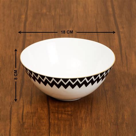 Buy Andrey Bone China Zigzag Cereal Bowl - 800ml from Home Centre at ...