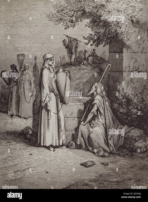 Graphic art from Gustave Dore published in The Holy Bible Stock Photo ...