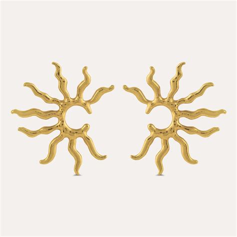 TFC Sunshine Gold Plated Stud Earrings