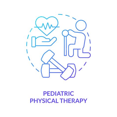 Pediatric Physical Therapy Blue Gradient Concept Icon Icon General ...