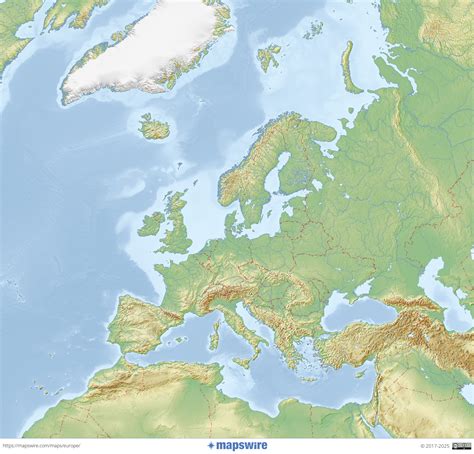 Unlabelled Map Of Europe Blank Map Of Europe