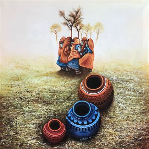 Indian Village Scene – Crafttatva.com