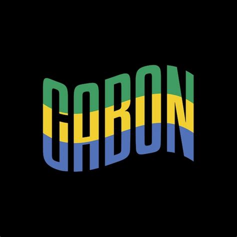 La typographie du drapeau du Gabon | Vecteur Premium