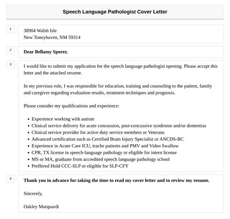 Speech Language Pathologist Cover Letter | Velvet Jobs