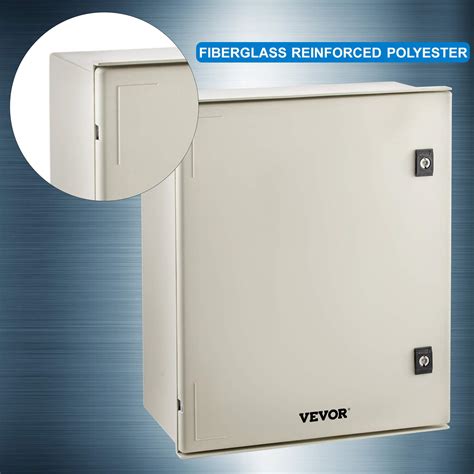 VEVOR NEMA Enclosure, 20 x 16 x 8 inches, NEMA 4X Fiberglass Steel ...
