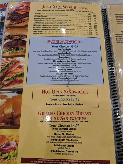 Menu at Silver Spring Diner restaurant, Mechanicsburg