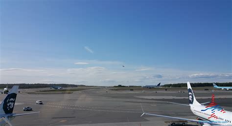 dreamlifter at ANC airport from Alaska Board Room - Eye of the Flyer