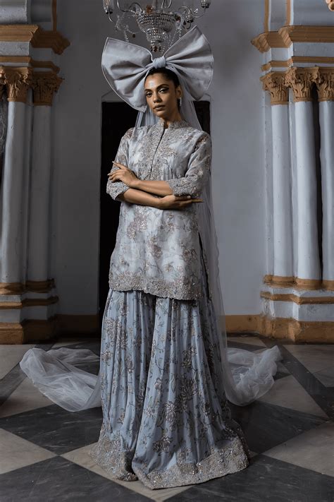 Aangan by Parul - Pure Organza Sharara Set - Elahe