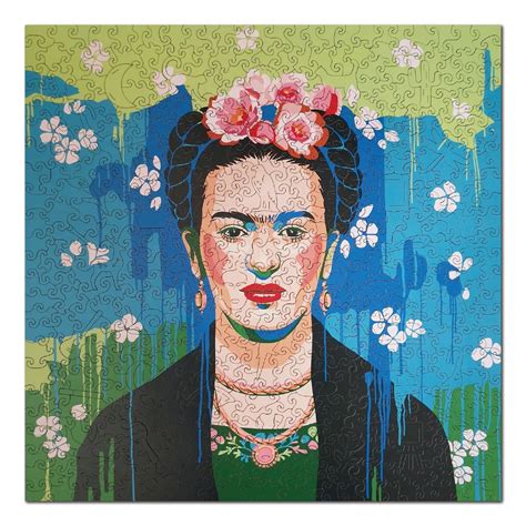 Frida Kahlo Unique Shape Wooden Puzzle 500 Pieces | Mini Leaves Toys