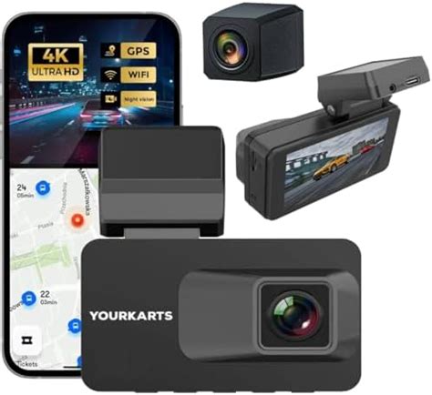 Trenzu 4K Dual Channel Dashboard Camera for Car | Front 4K + Rear 2.5K ...