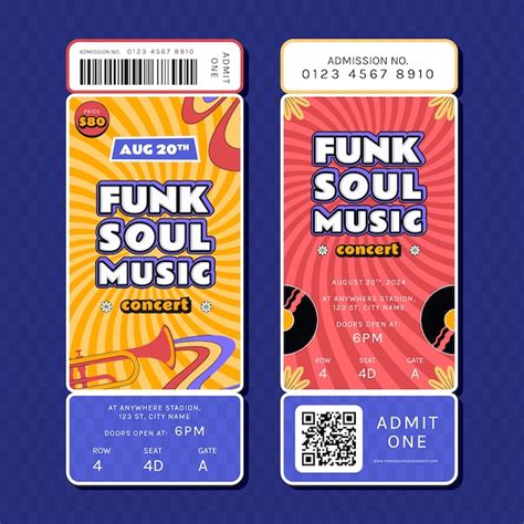 Concert ticket template set | Free Vector