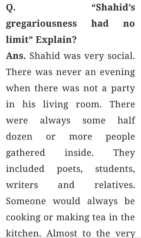 Shahid gregariousness had no limit - Brainly.in