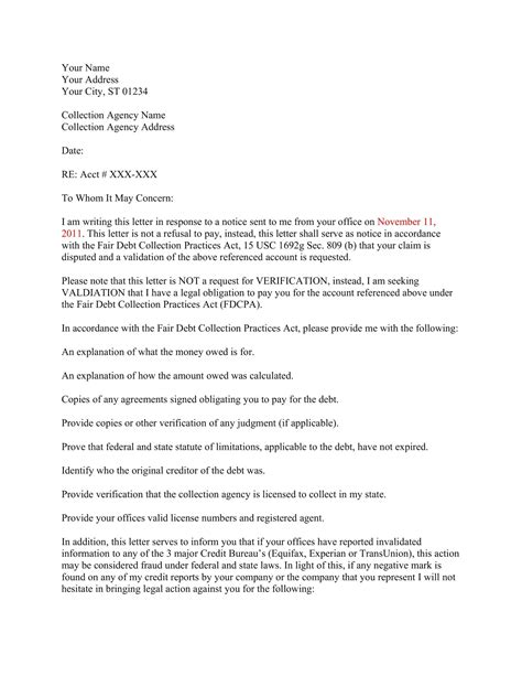 Free Printable Debt Validation Letter Templates [PDF, Word] Medical