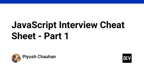 Image result for JavaScript Interview Cheat Sheet