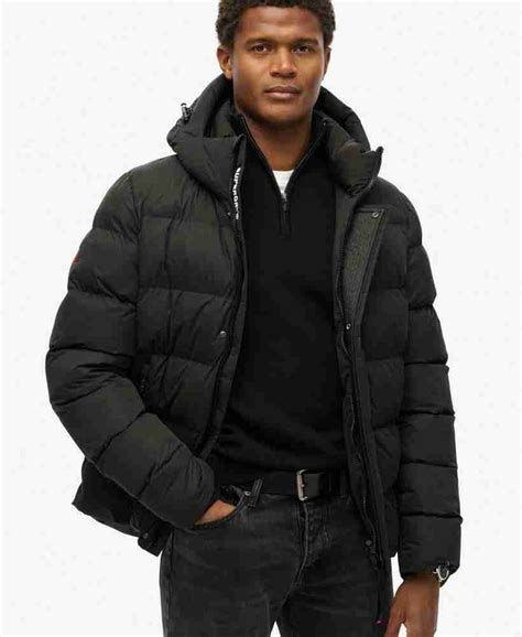 HOODED MICROFIBRE SPORT PUFFER