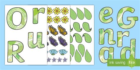 Our Reading Garden KS2 Paper Saving Display Lettering