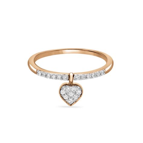 14 KT Rose Gold Reversible Diamond Finger Ring