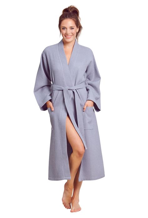 Luxurious Soft Absorbent Lightweight Long Kimono Waffle Spa Bathrobe ...