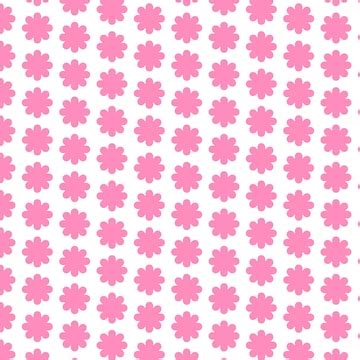 Patron siluetas flores rosa minimalista vector | Premium Vector