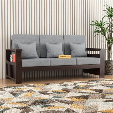 Mamta Furniture Solid Sheesham Wood 3 Seater Sofa Set for Living Room ...