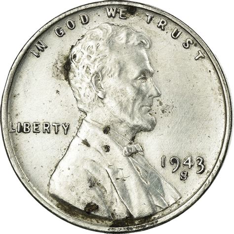 One Cent 1943 Wheat Penny (Steel), Coin from United States - Online ...