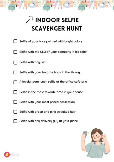 20 Indoor Scavenger Hunt For Adults & Work