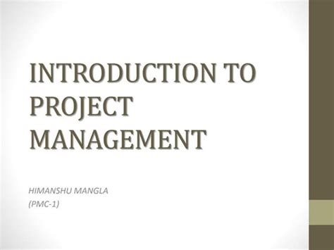 Image result for Introduction Project Management PPT