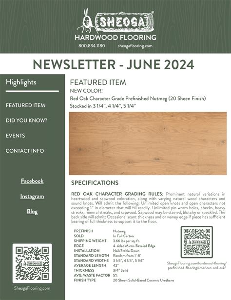 Sheoga Newsletter June 2024 - Sheoga Hardwood Flooring