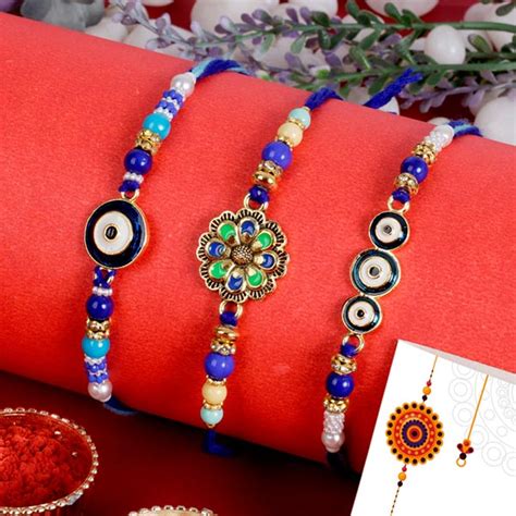 Send Three Beautiful Rakhi Set Online