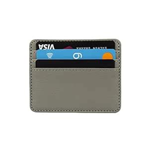 Stealodeal Grey Slim Leather Debit/Credit with Cash Slots (Unisex) 4 ...